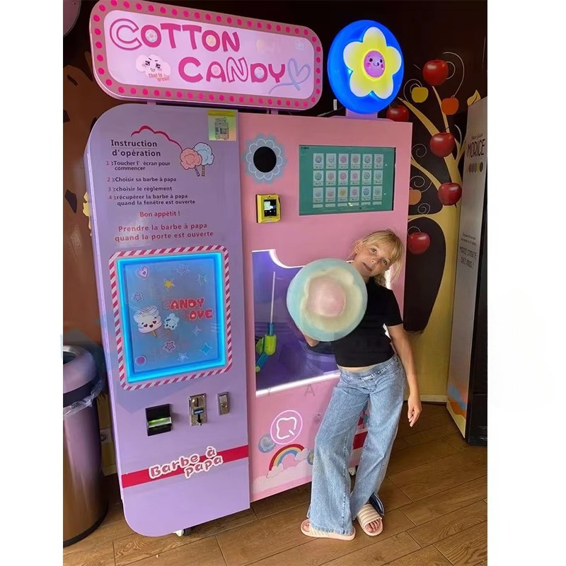Candy Vending Machine - Export Automation/automatic/automated Lcd Screen Cotton Candy