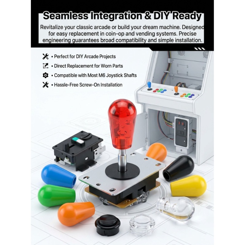1 PCS M6 Joystick  American Ba - Arcade Game Vending Machine review and price